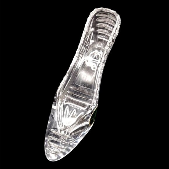Godinger Lead Crystal Slipper Shoe Cinderella Handmolded Figurine W Germany - Picture 6 of 7